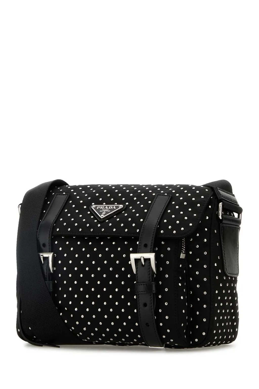 Prada Re-Nylon Studded Shoulder Bag