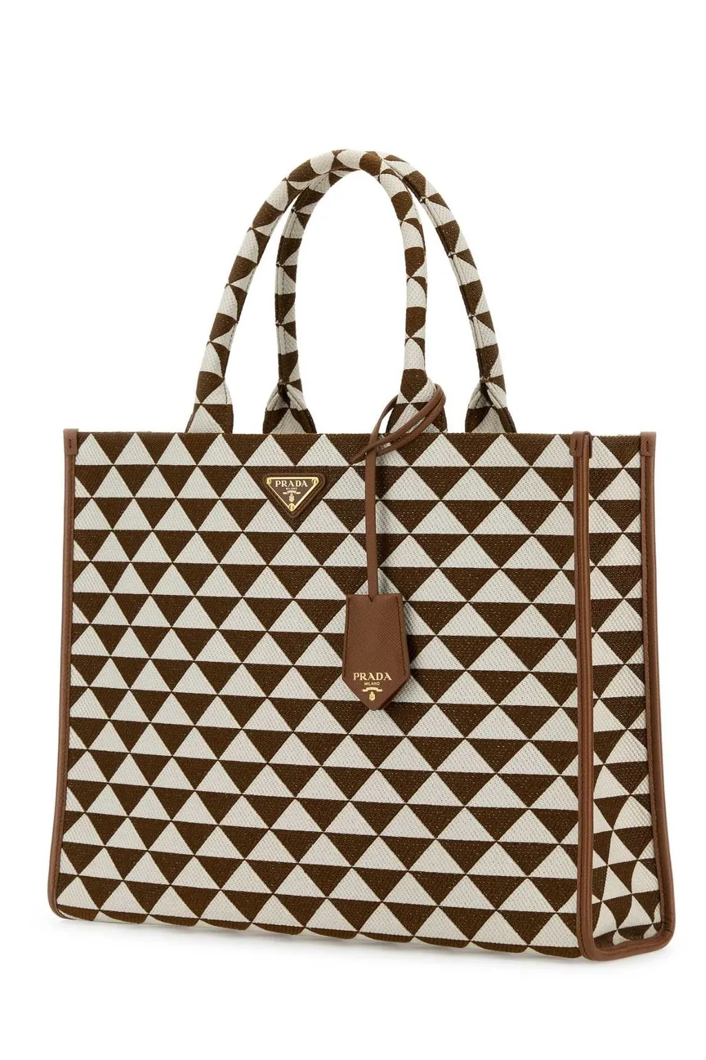 Prada Triangle-Logo Tote Bag