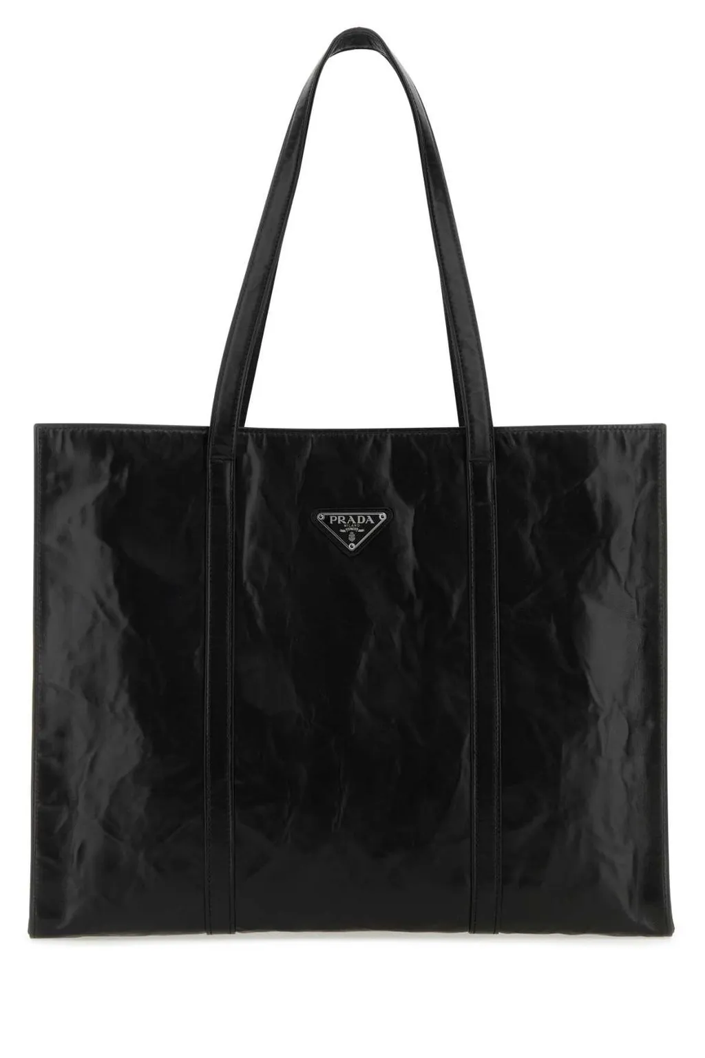 Prada Logo-Plaque Tote Bag