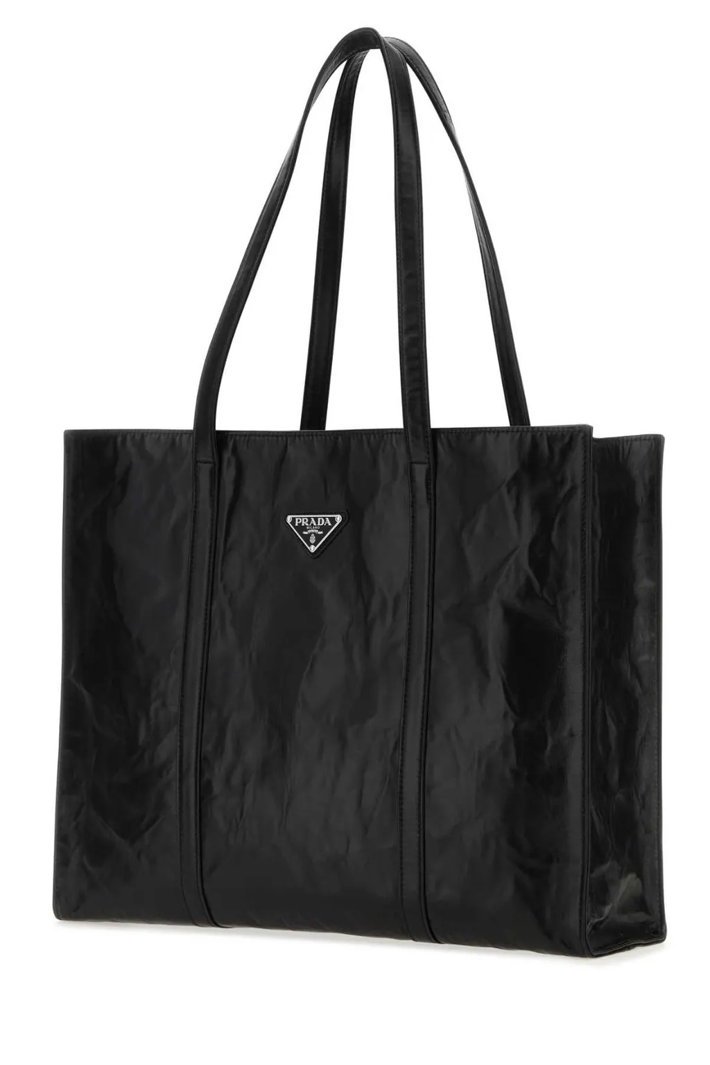 Prada Logo-Plaque Tote Bag