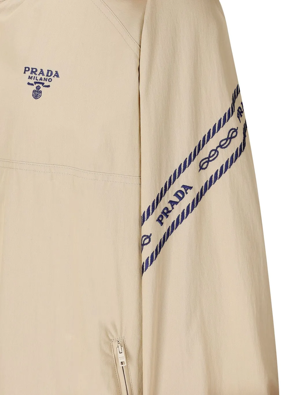 Prada Drawstring Hooded Jacket