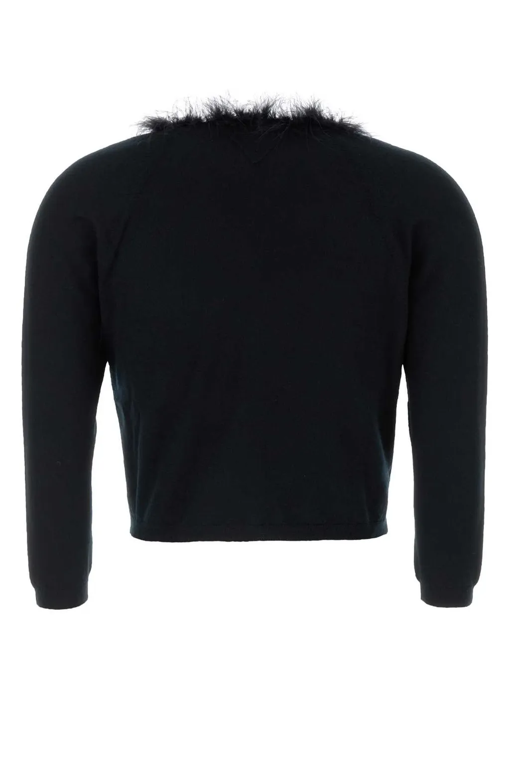 Prada V-Neck Knitted Cropped Cardigan