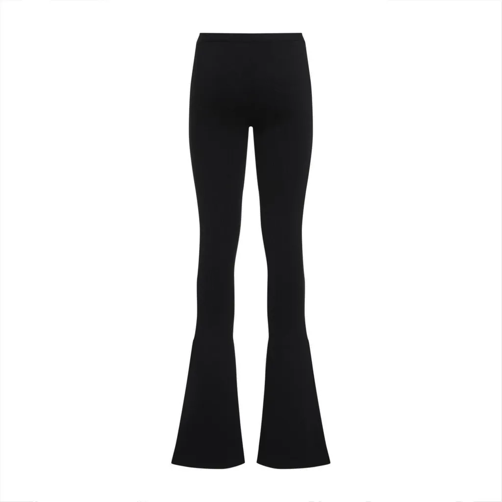Prada Low-Rise Ribbed-Knit Trousers