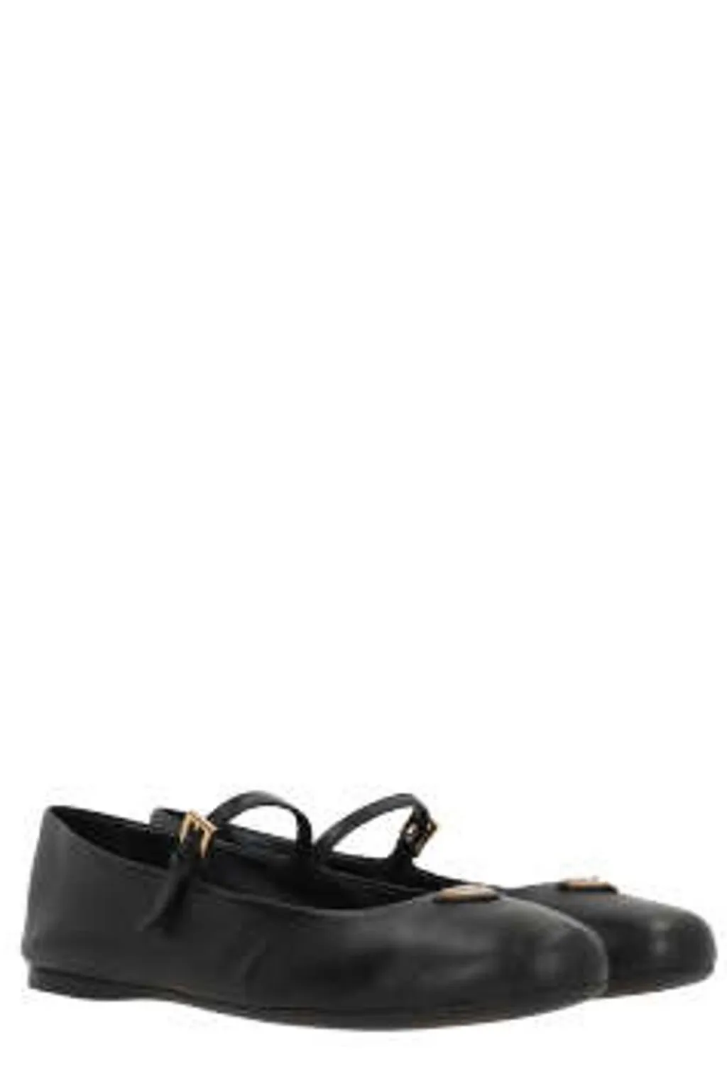 Prada Triangle-Logo Flat Shoes
