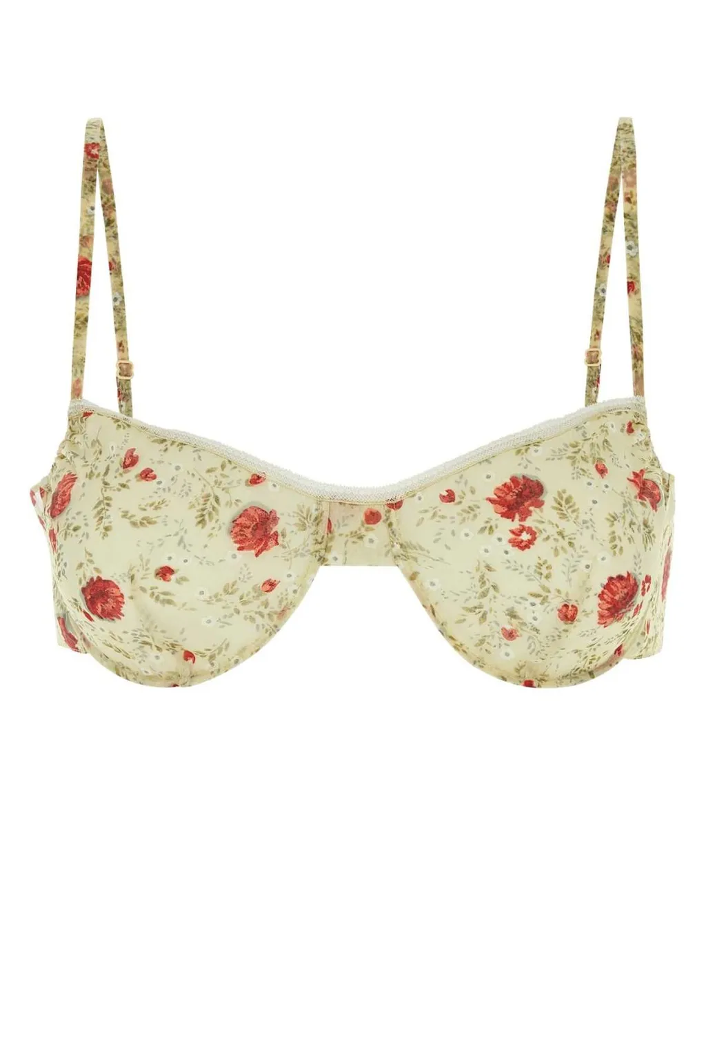 Prada Allover Floral Printed Bra