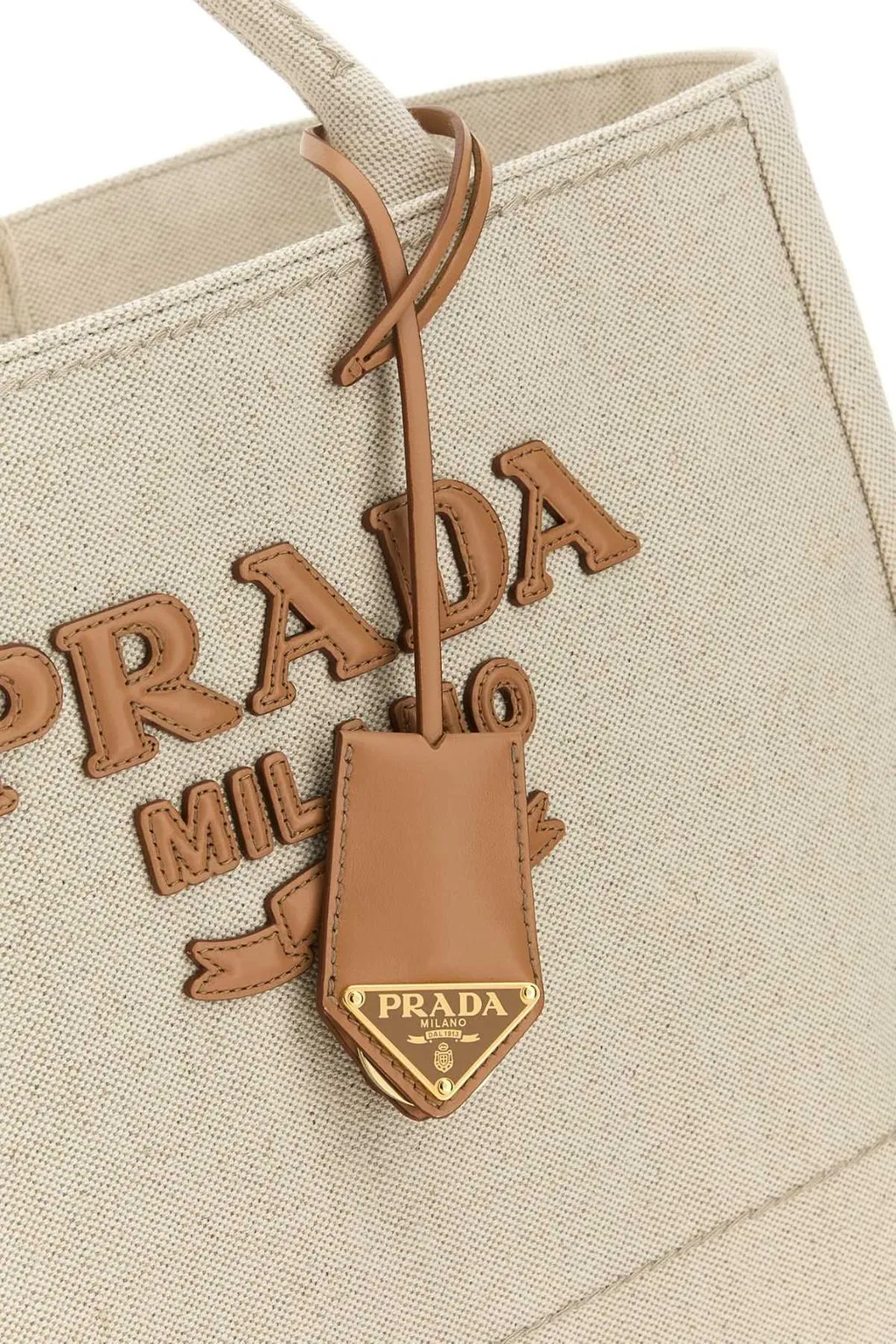 Prada Logo-Appliqué Large Top Handle Bag