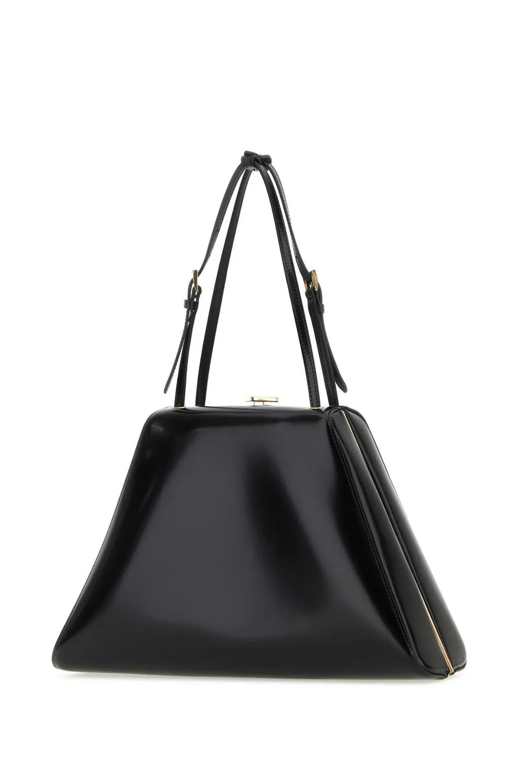 Prada Logo Plaque Clasp Top Handle Bag
