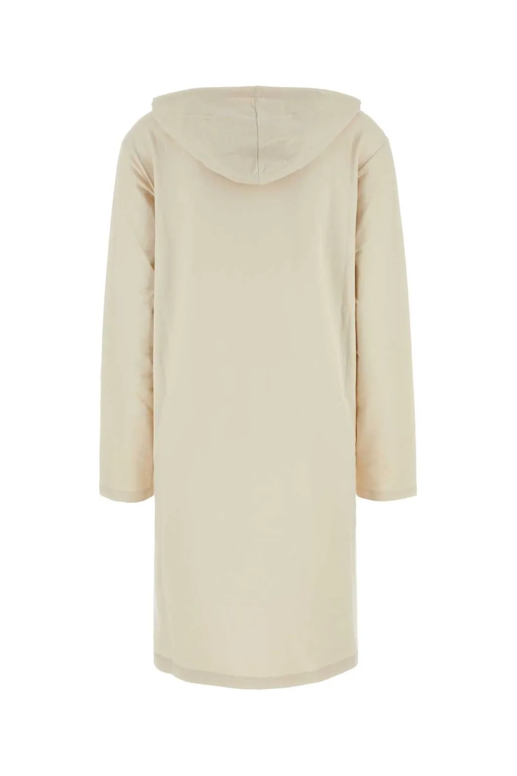 Prada Triangle-Logo Drawstring Hooded Dress