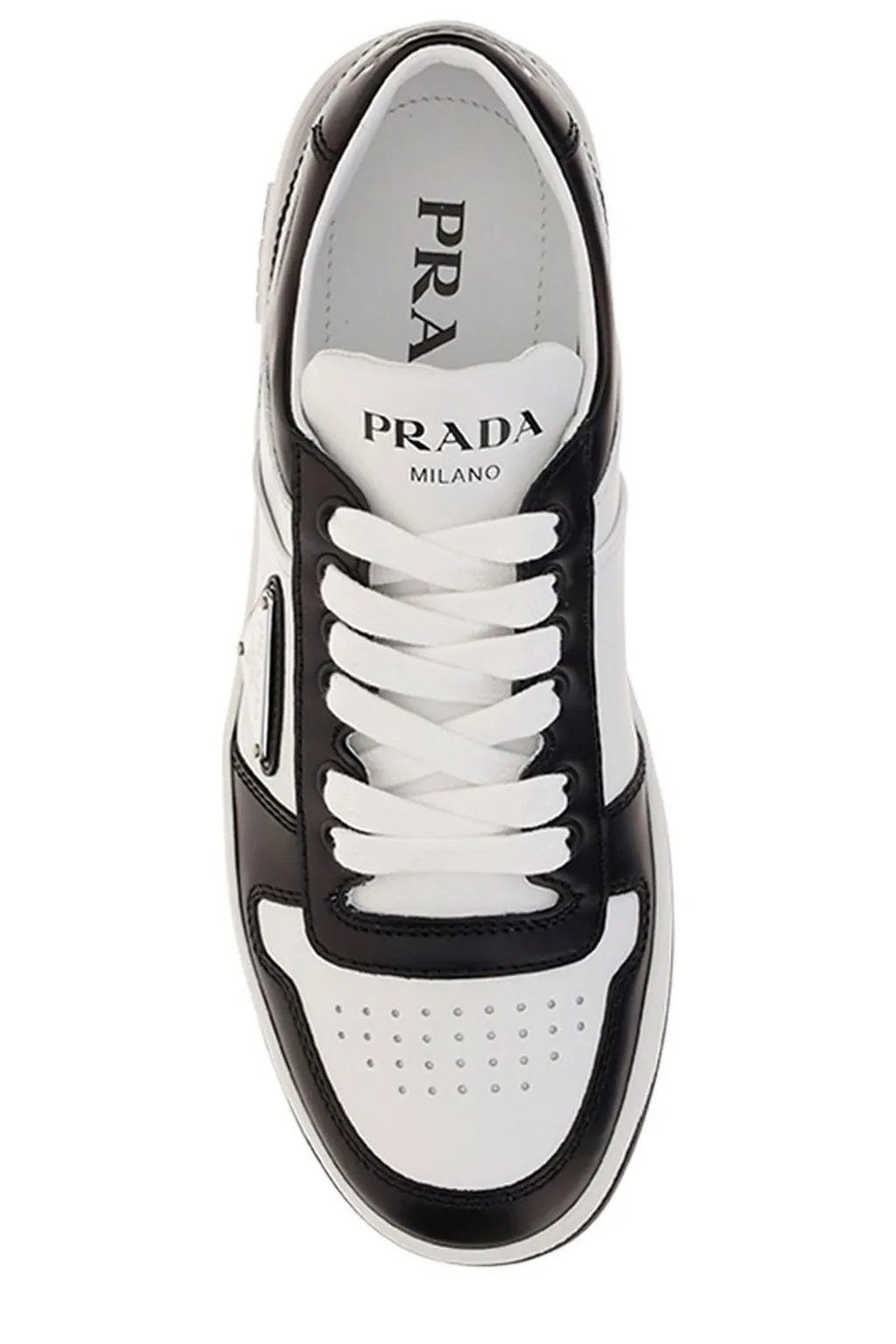 Prada Logo Plaque Low-Top Sneakers