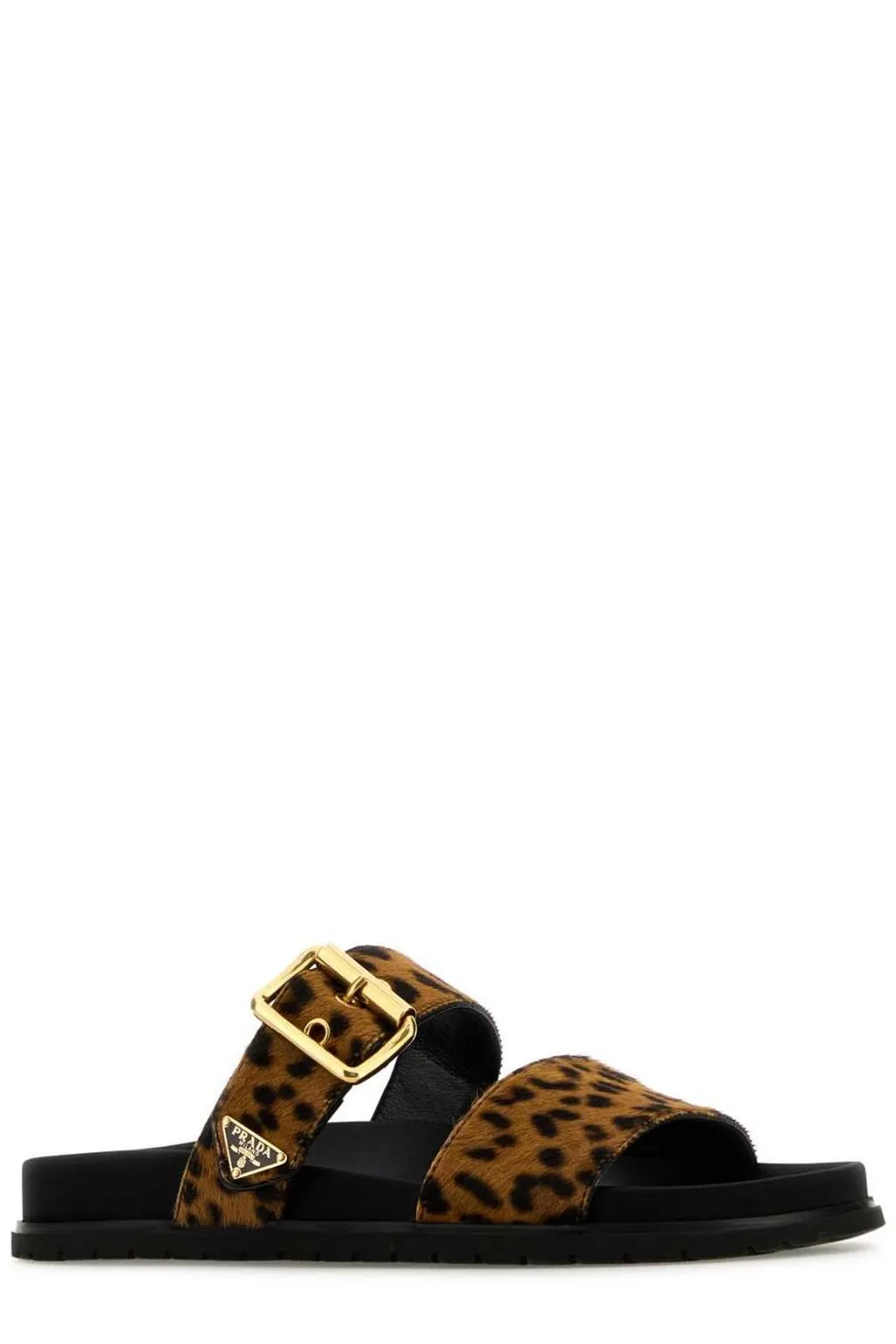 Prada Animal Print Buckled Sandals