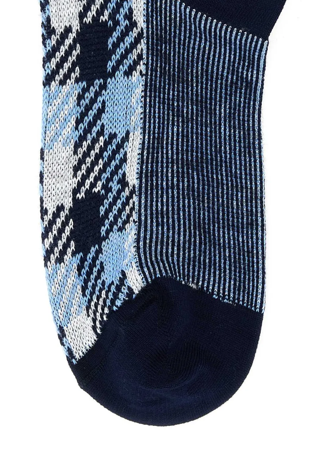 Prada Triangle-Logo Houndstooth Pattern Knitted Socks