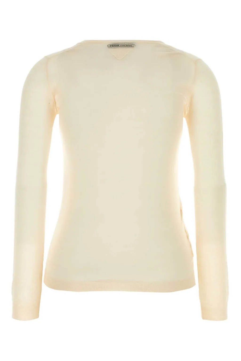Prada Long-Sleeved Crewneck Knitted Top