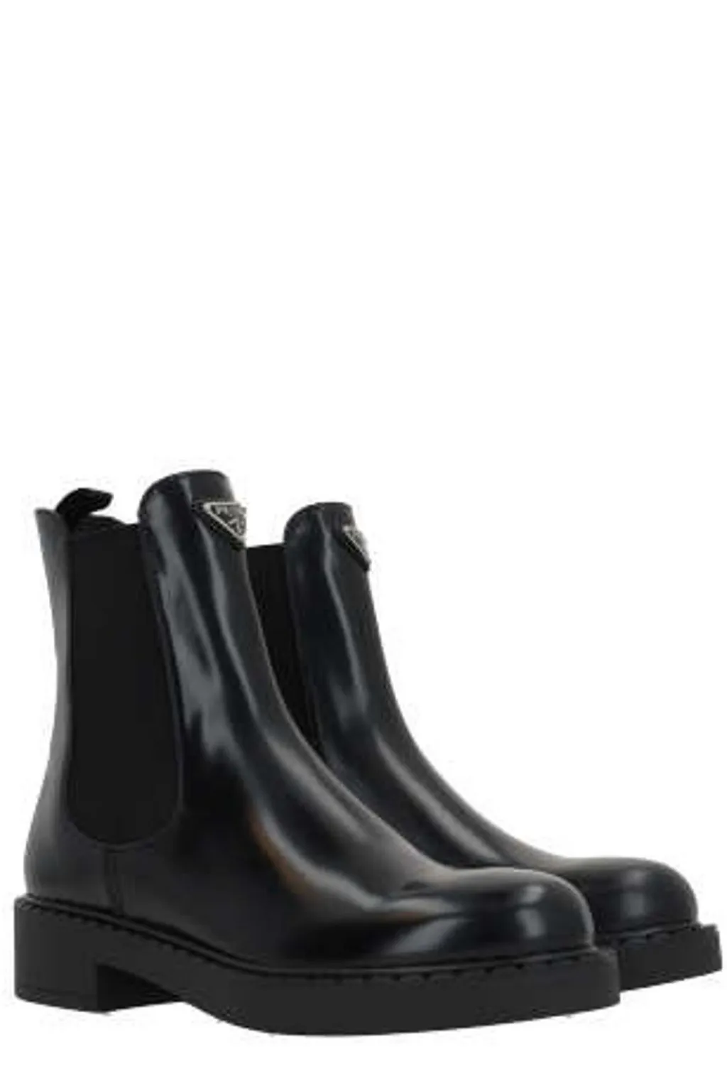 Prada Round-Toe Ankle Boots