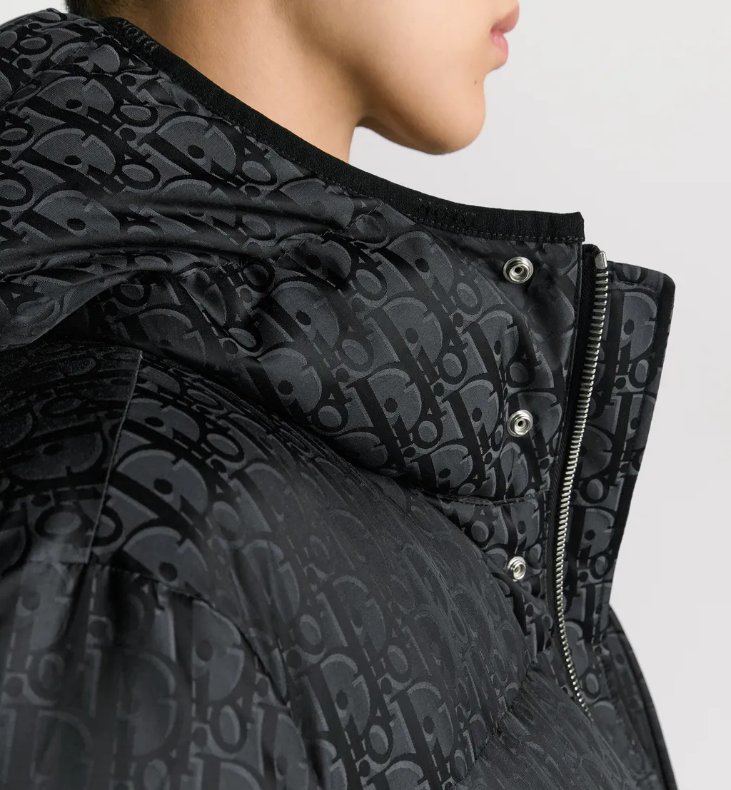 Dior Oblique Hooded Quilted Down Jacket