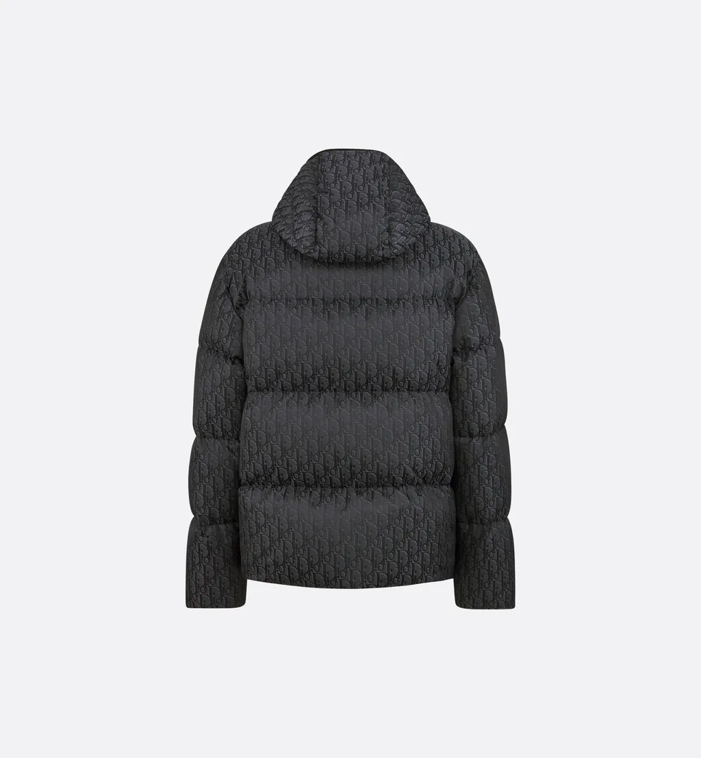 Dior Oblique Hooded Quilted Down Jacket