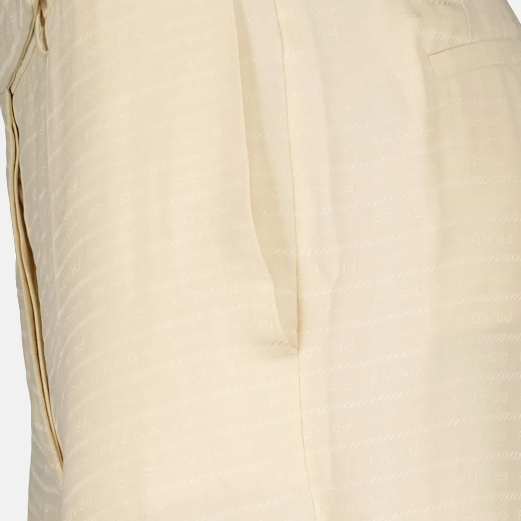 Prada High Waist Tonal Stitched Trousers