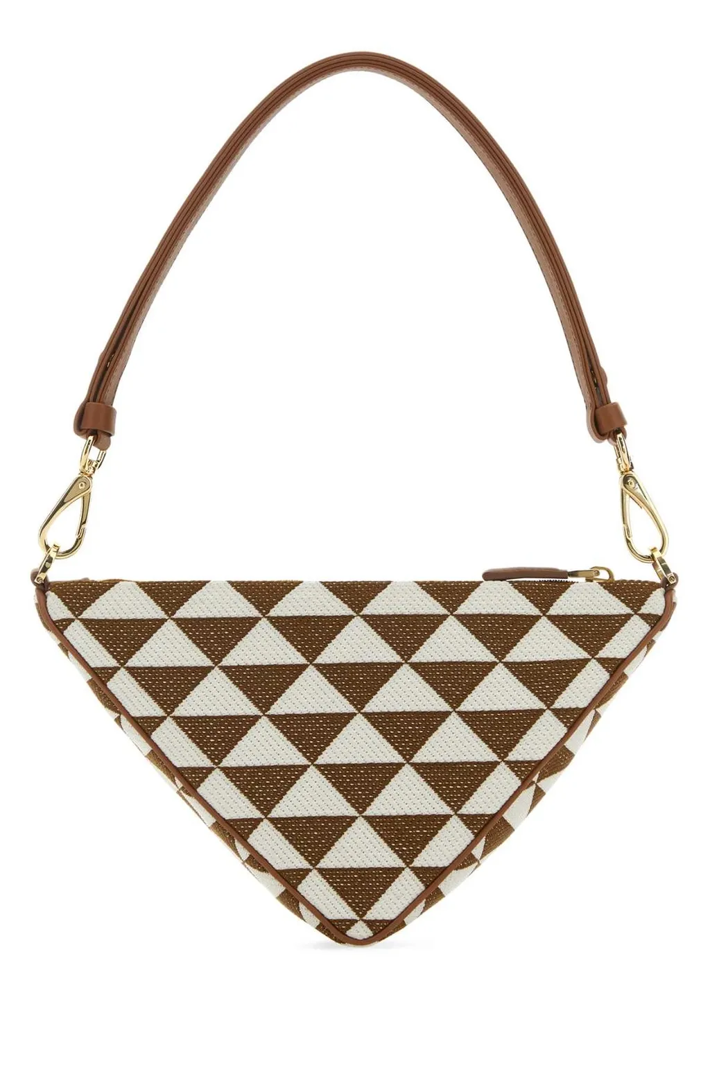Prada Logo-Triangle Embroidered Zipped Mini Shoulder Bag