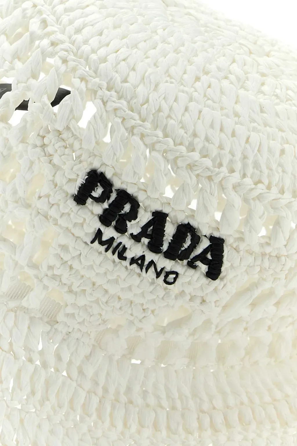 Prada Logo Detailed Interwoven Bucket Hat