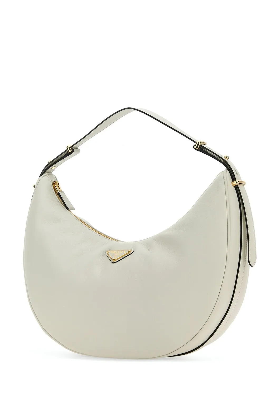 Prada Arqué Zip-Up Large Shoulder Bag