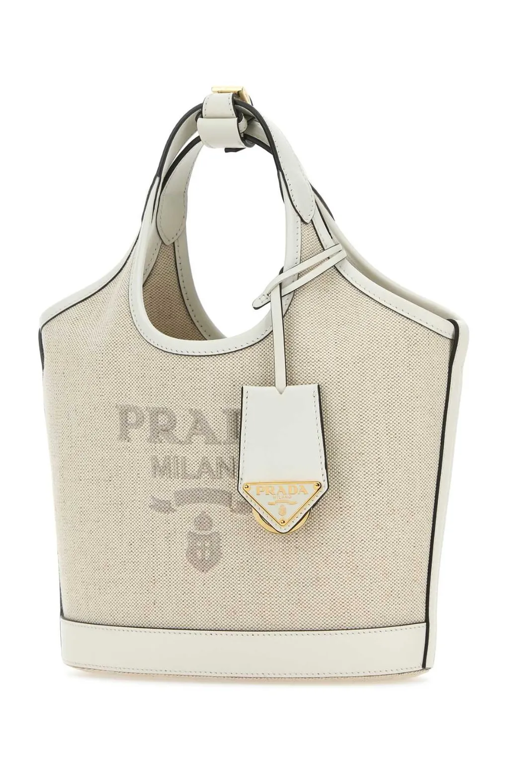 Prada Logo Print Mini Bucket Bag