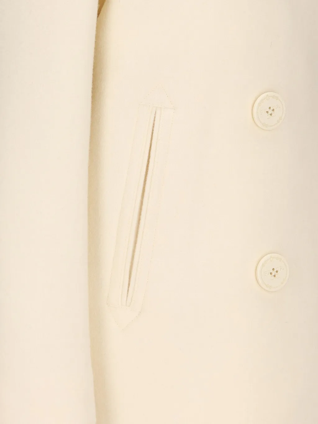 Prada Double-Breasted Long-Sleeved Coat