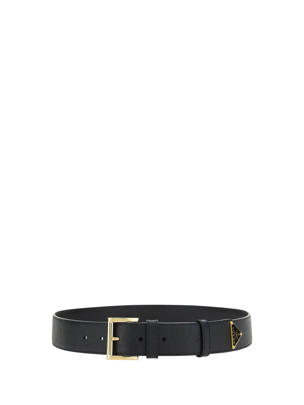 Prada Logo Plaque Buckled Belt