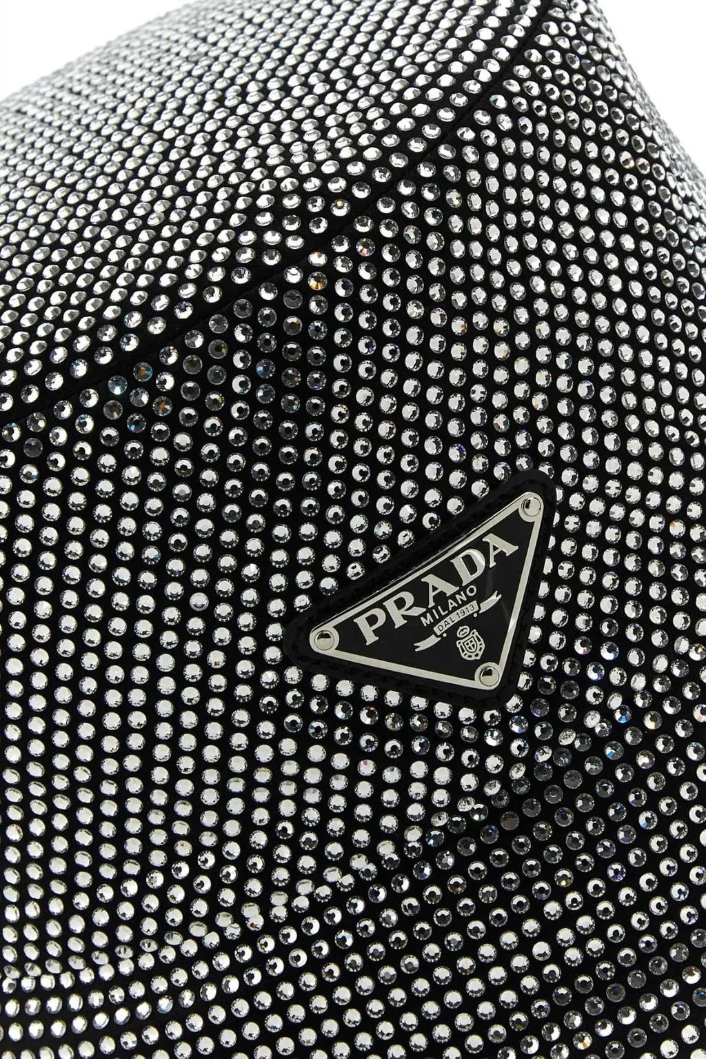 Prada Embellished Logo Plaque Bucket Hat