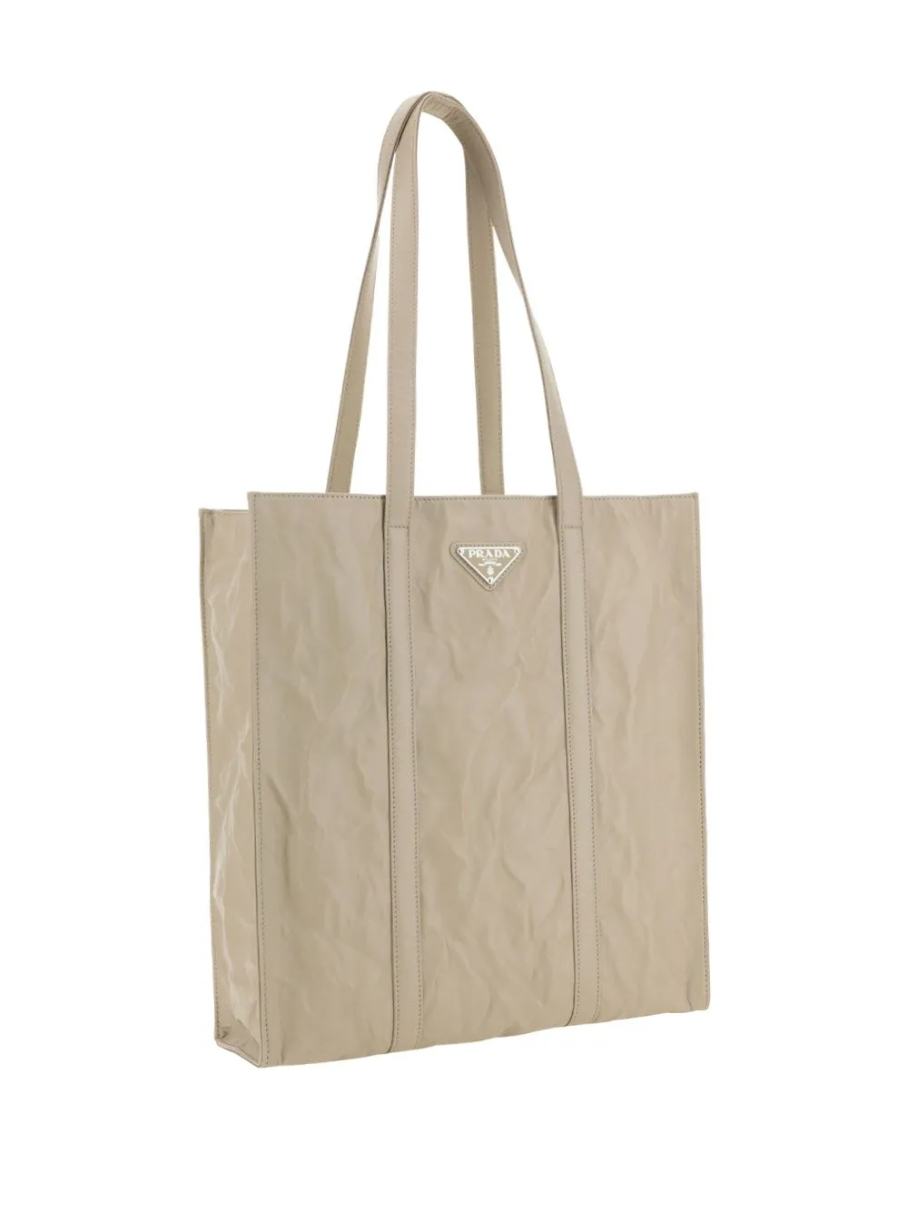 Prada Logo-Plaque Tote Bag