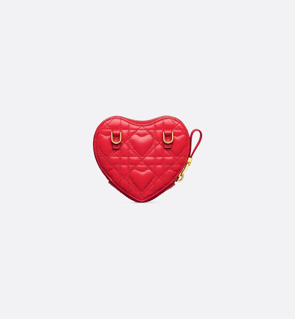 Dior Caro Heart Pouch With Chain