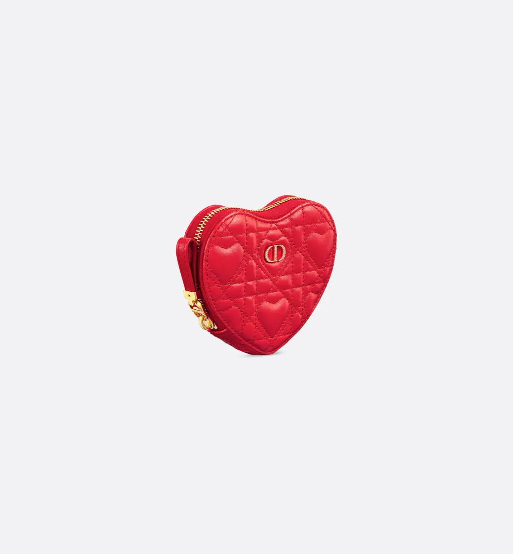Dior Caro Heart Pouch With Chain