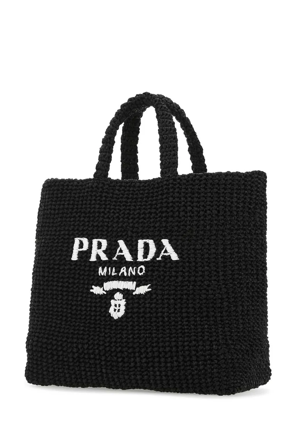 Prada Logo-Embroidered Large Tote Bag