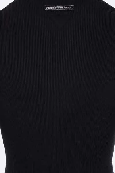 Prada Ribbed Button-Up Cardigan