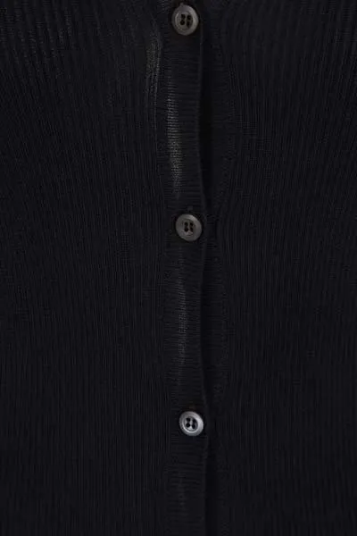 Prada Ribbed Button-Up Cardigan