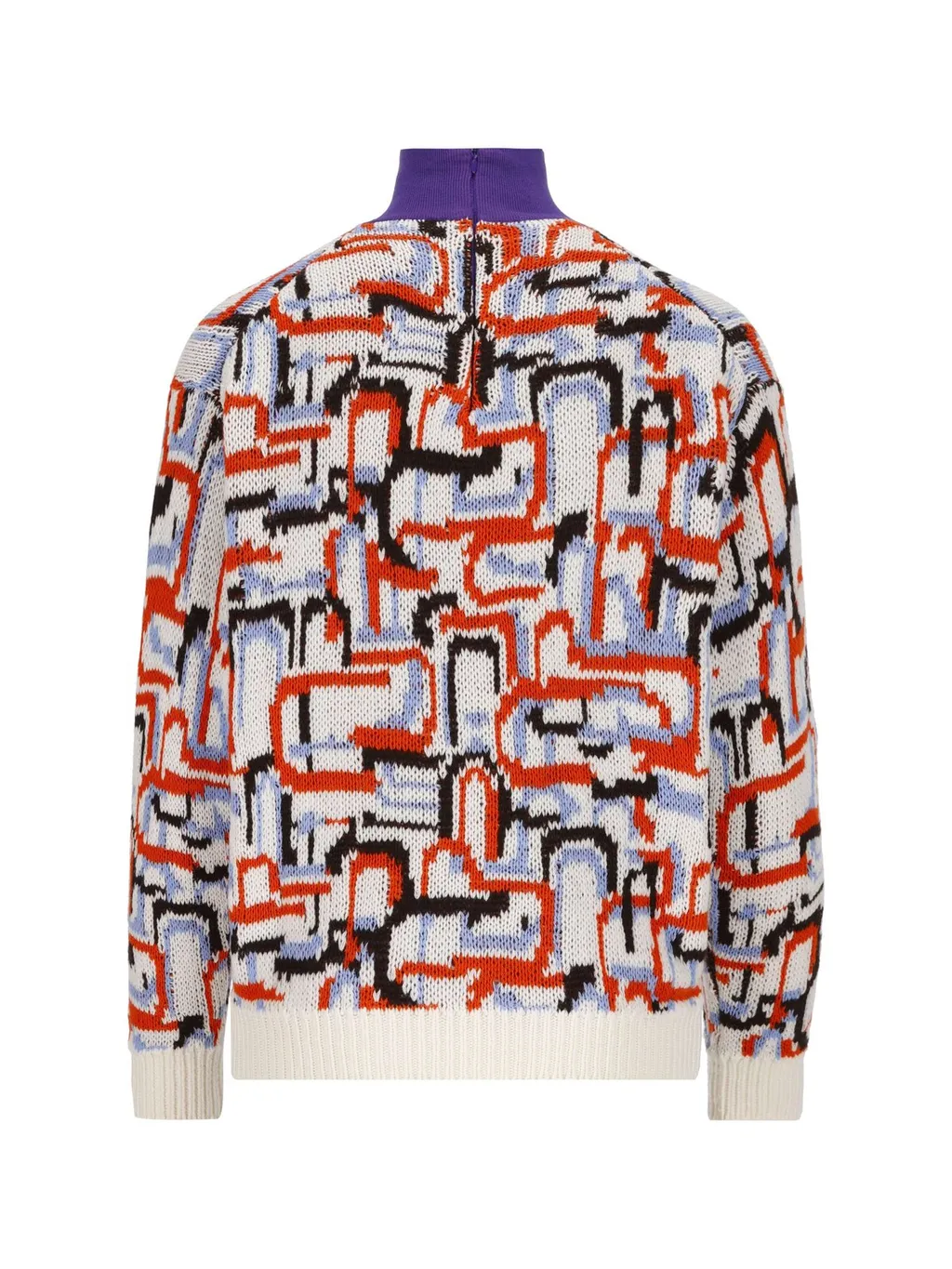 Prada Abstract Pattern High-Neck Sweater