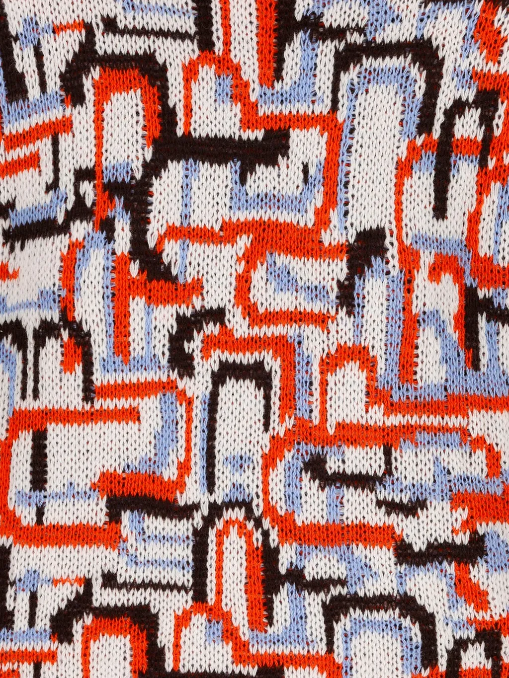 Prada Abstract Pattern High-Neck Sweater