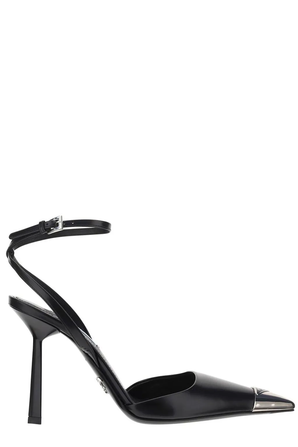 Prada Logo Plaque Pointed Toe Pumps
