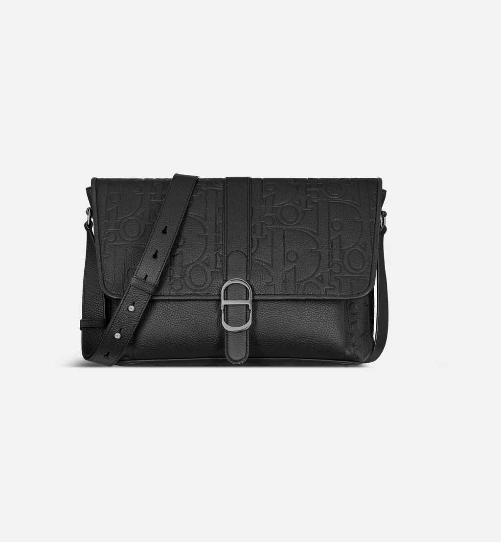 Large Dior Daily Messenger Bag With Flap