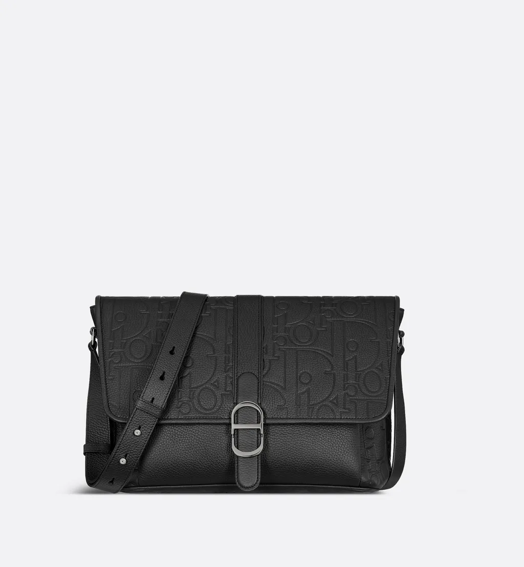 Large Dior Daily Messenger Bag With Flap