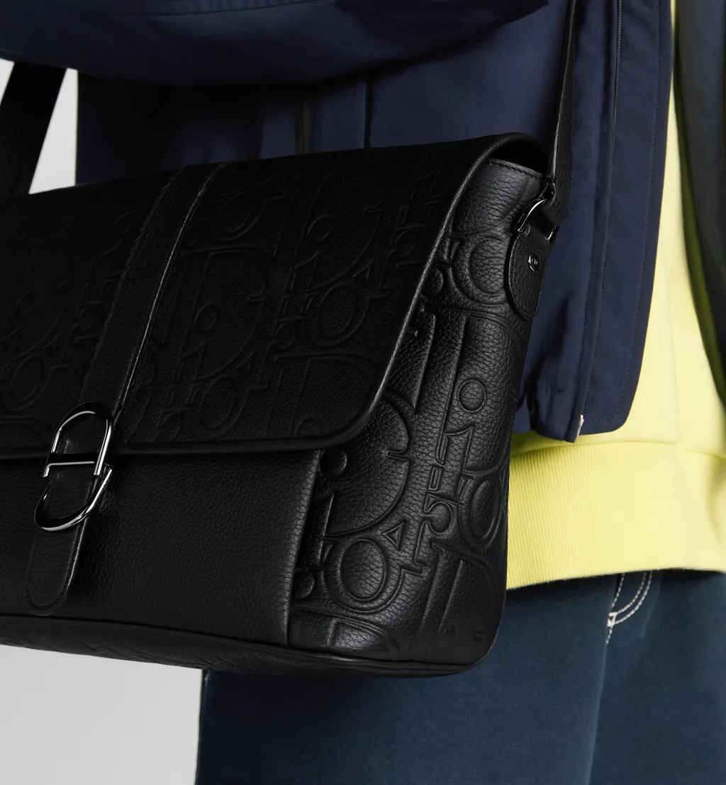 Large Dior Daily Messenger Bag With Flap