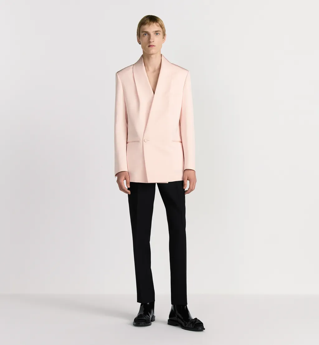 Jacket With Shawl Collar And Removable Bow