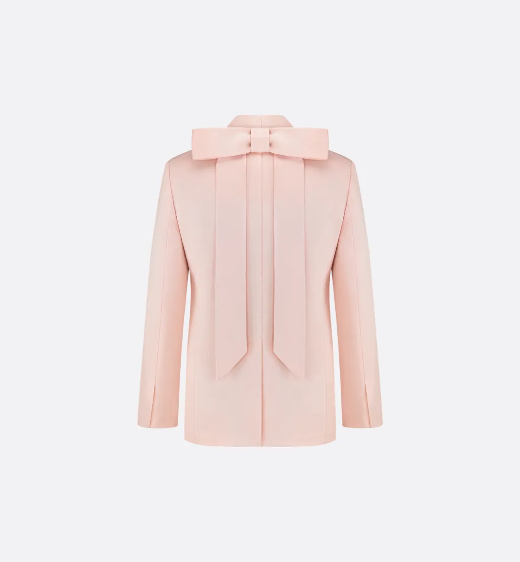 Jacket With Shawl Collar And Removable Bow