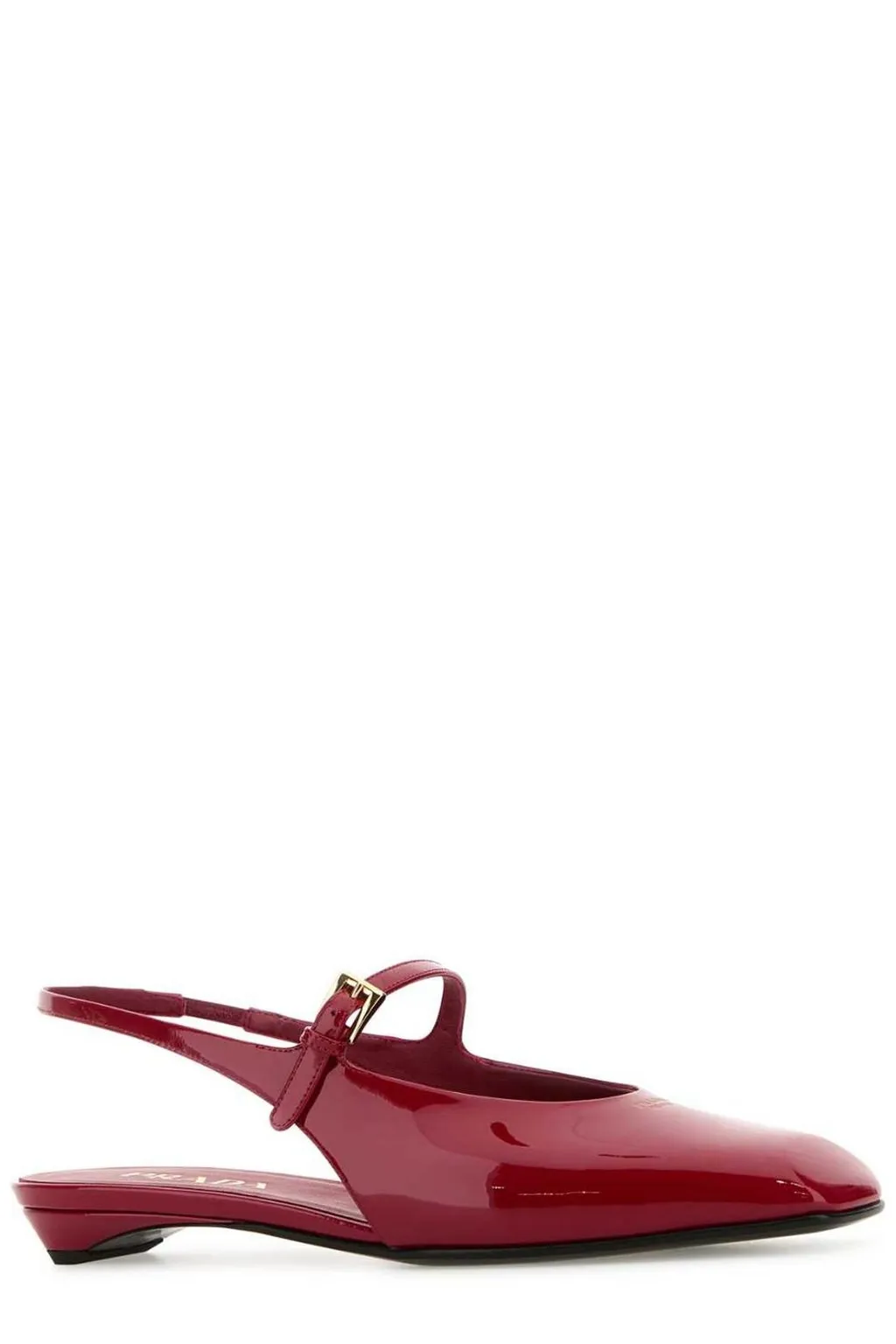 Prada Square-Toe Slingback Ballerina Shoes