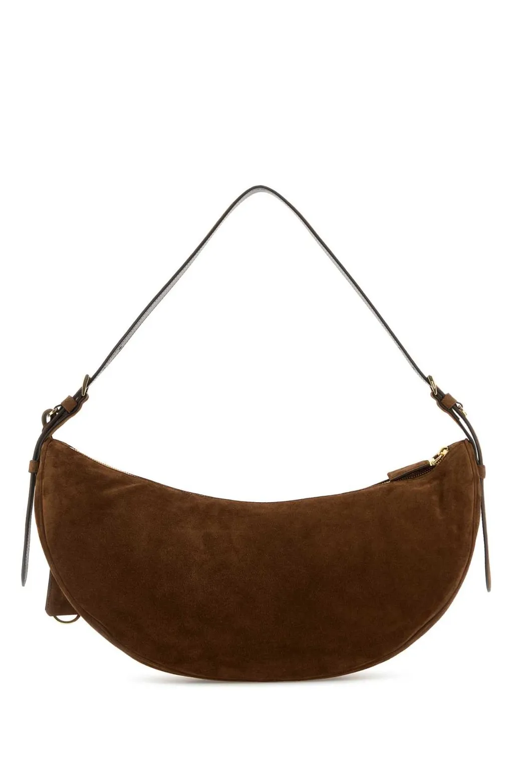 Prada Triangle-Logo Demi-Lune Shoulder Bag