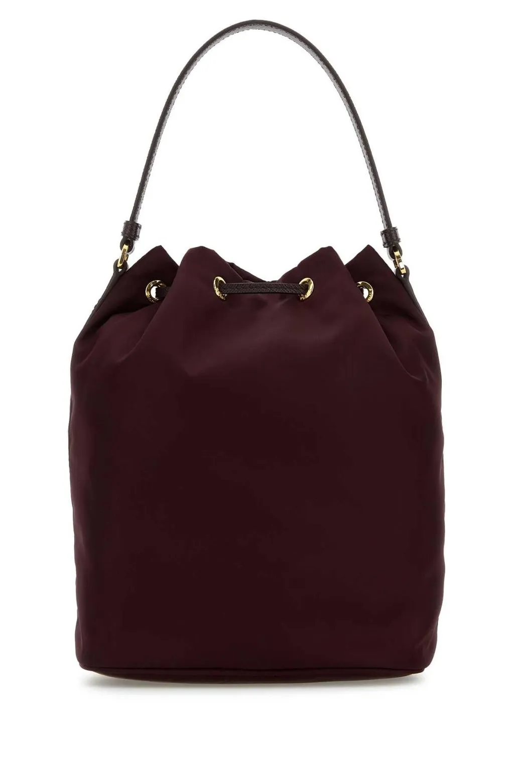 Prada Re-Nylon Triangle-Logo Drawstring Bucket Bag