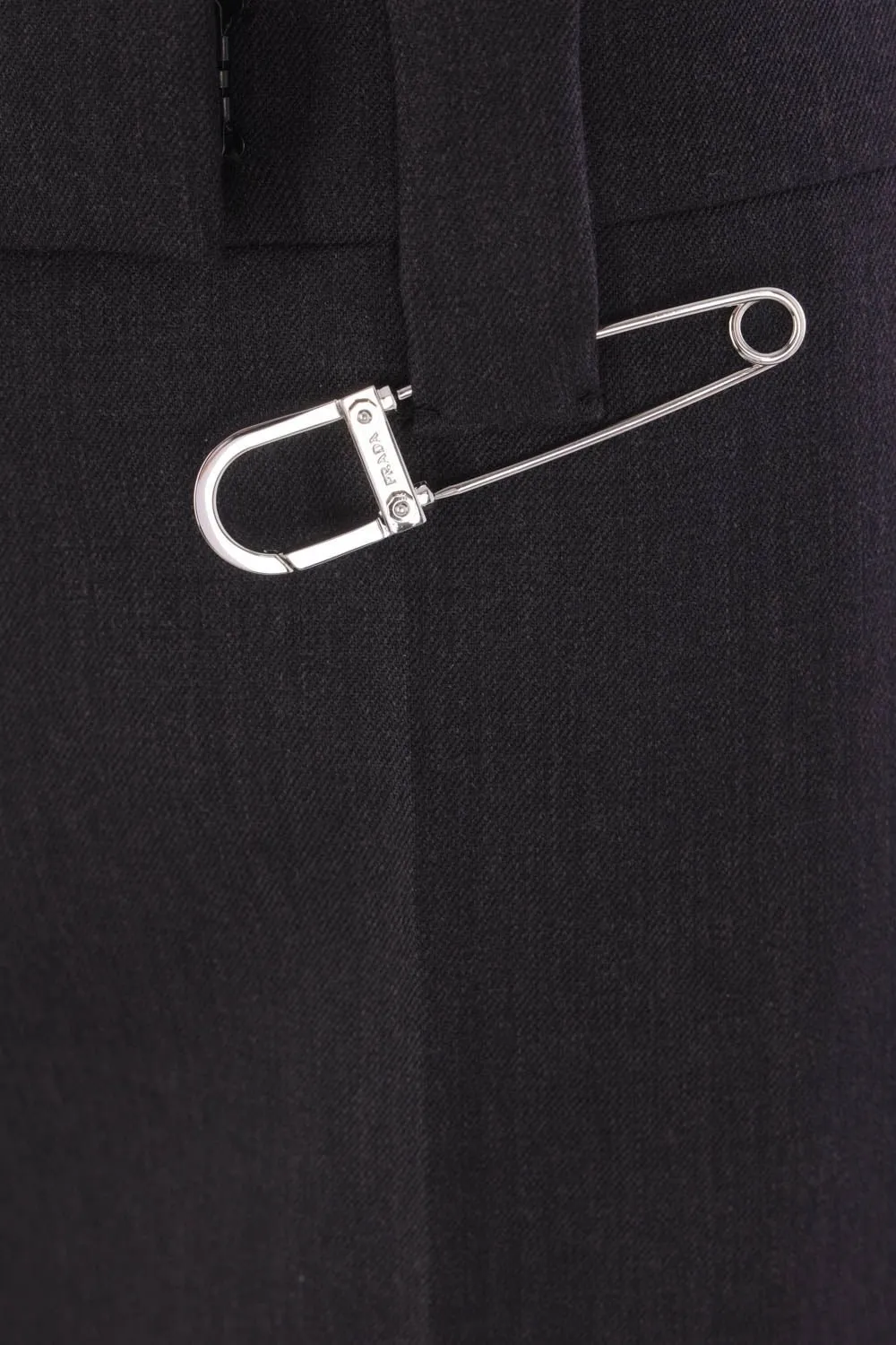 Prada Safety-Pin Detailed Tailored Trousers