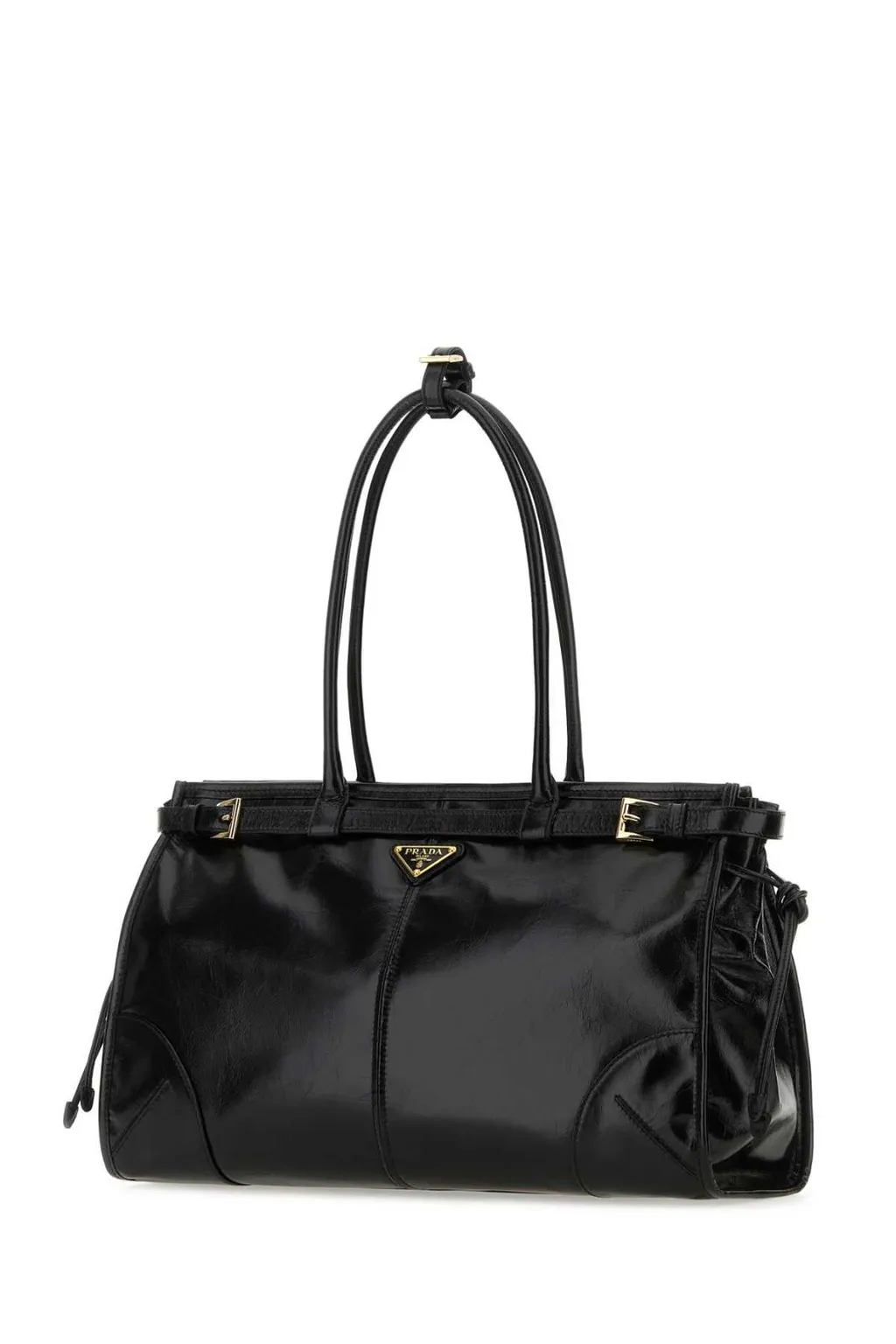 Prada Triangle-Logo Drawstring Shoulder Bag