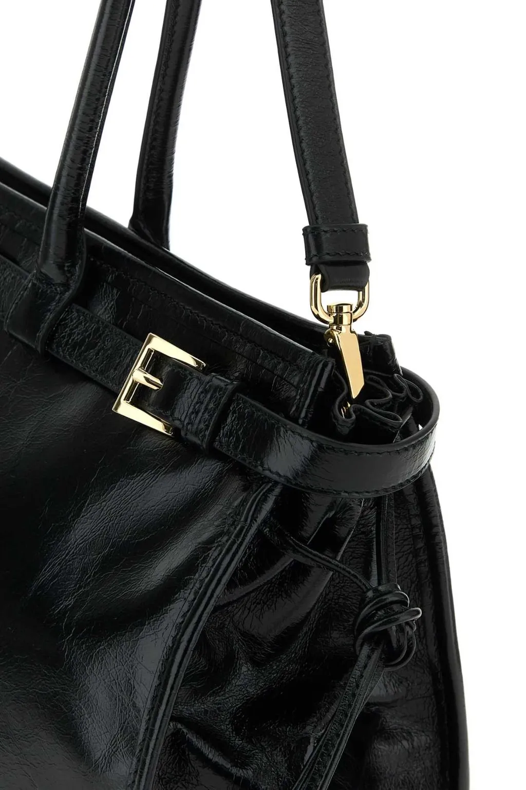 Prada Triangle-Logo Drawstring Shoulder Bag