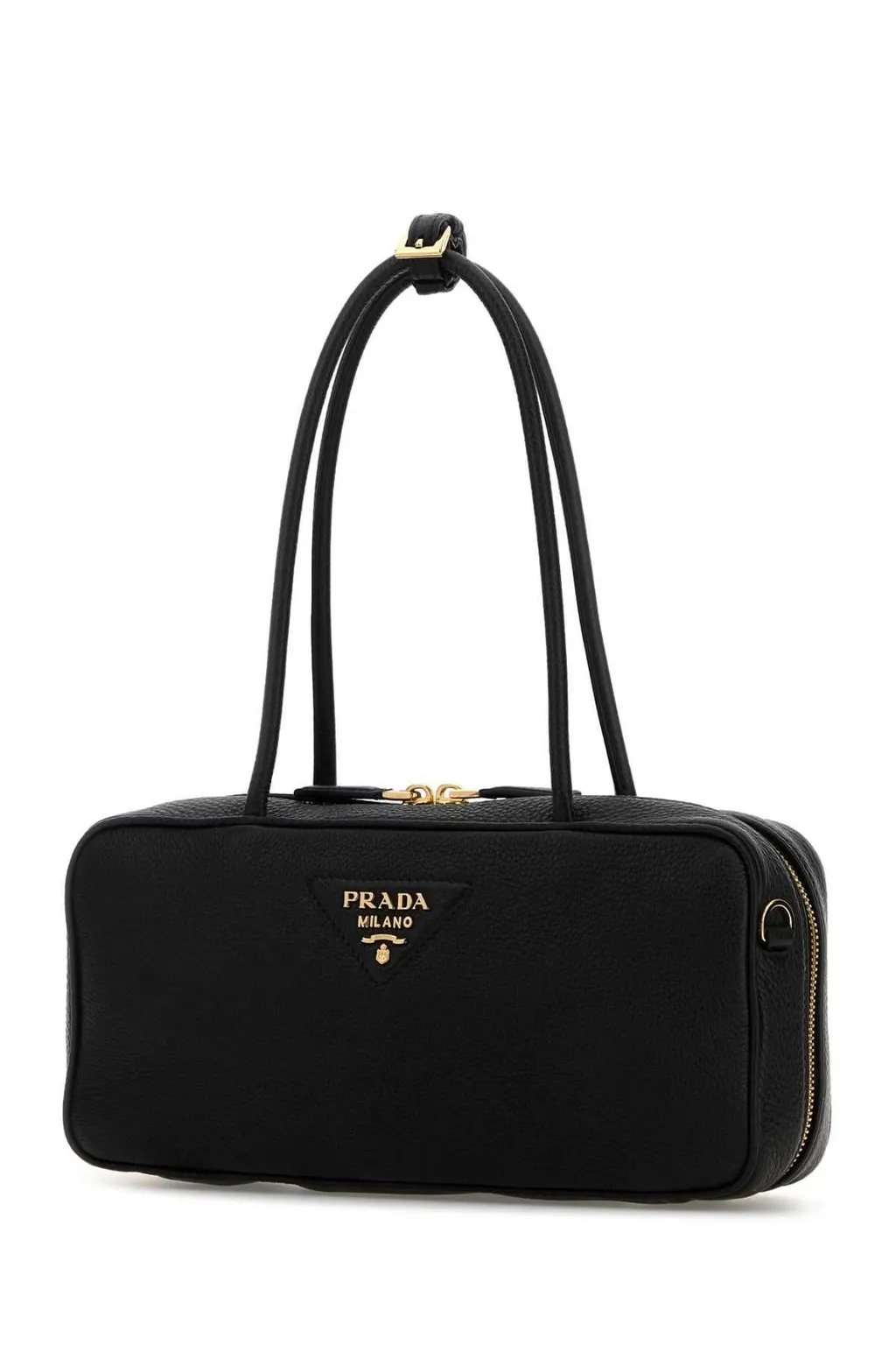 Prada Triangle-Logo Zipped Shoulder Bag