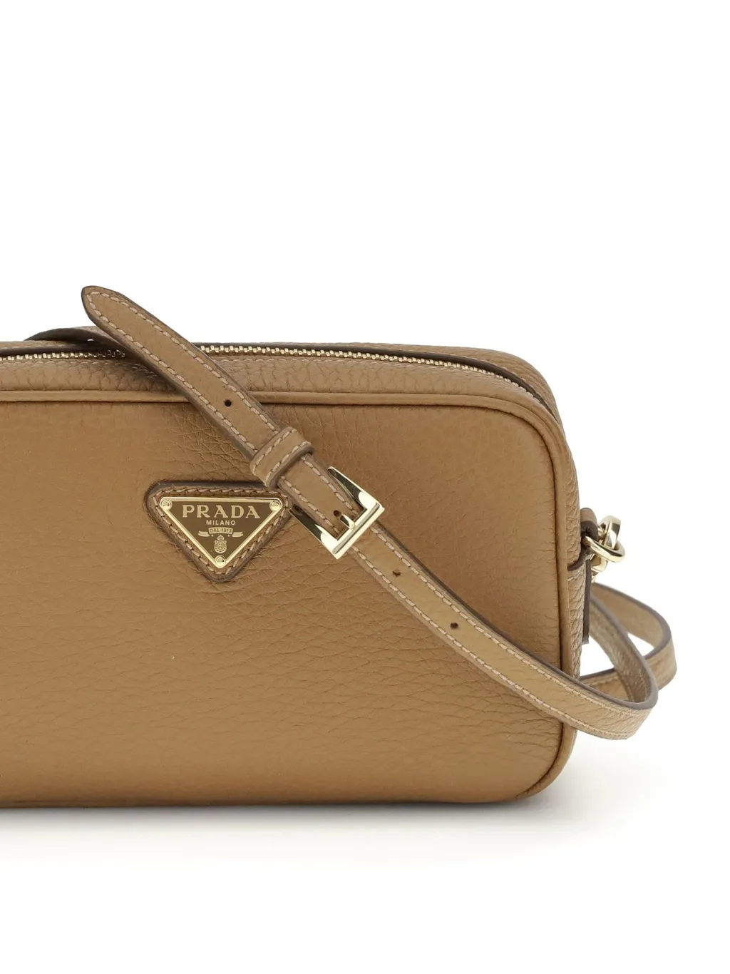 Prada Triangle-Logo Zipped Crossbody Bag