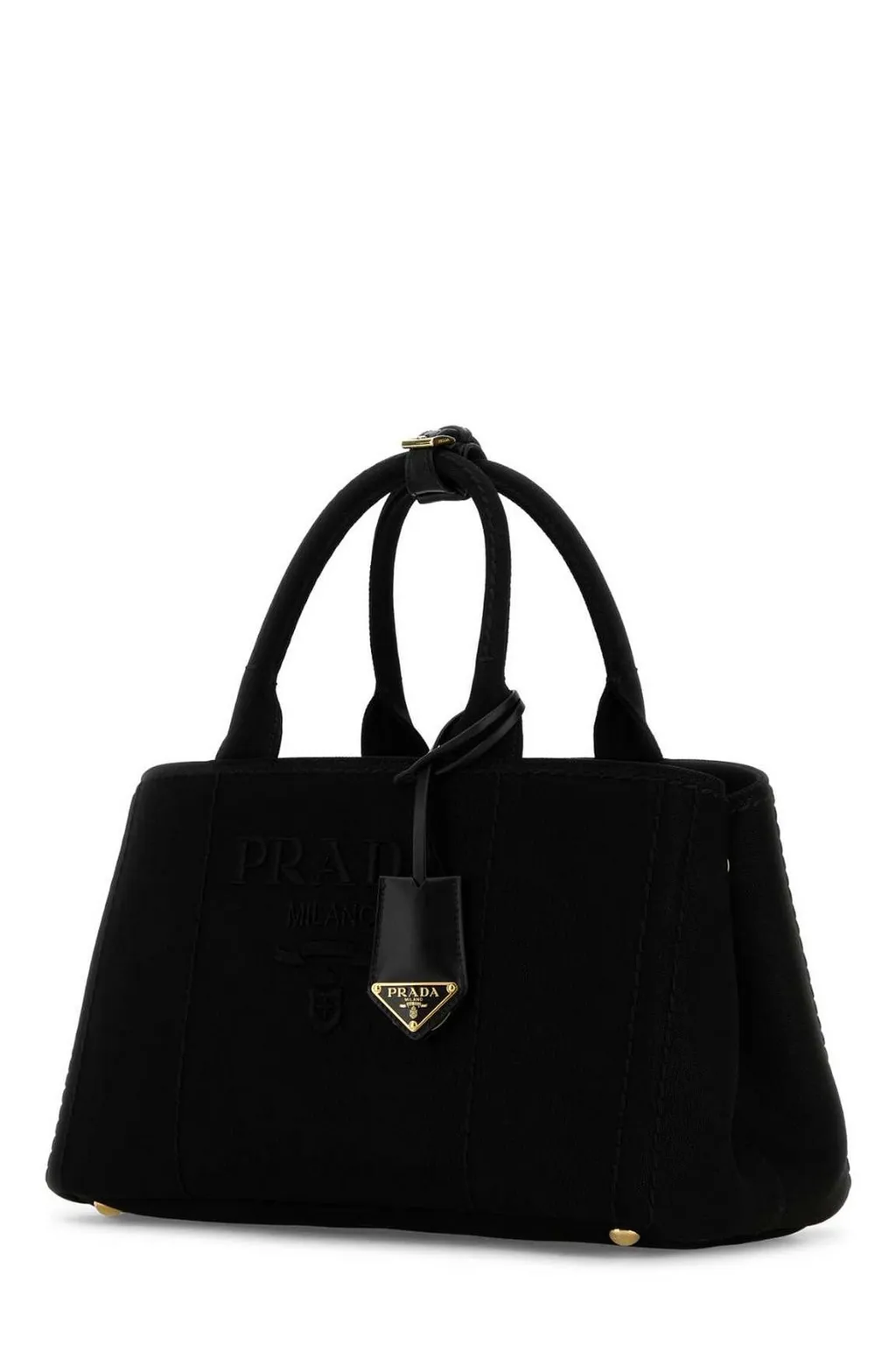 Prada Logo-Embroidered Large Handbag
